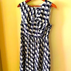 Hi There by Karen Walker blue/white dress